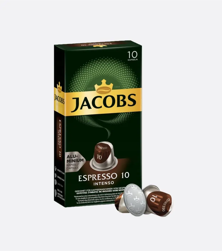 کپسول قهوه JACOBS شماره 10 (پک 10 تایی)