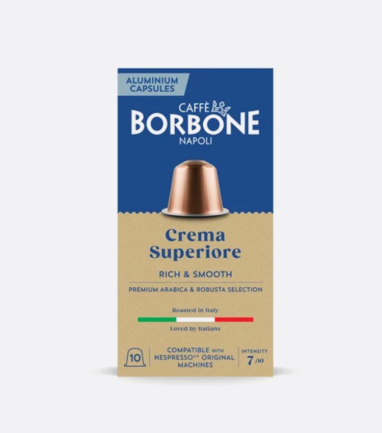 کپسول قهوه نسپرسو بوربون Crema Superior بسته 10 عددی